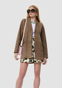 Vanda brown velvet leather jacket Nut brown TARA JARMON CH