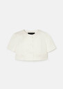 Verdi ecru satin linen jacket Off-white, Poppy TARA JARMON CH