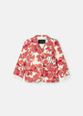 Valensole red floral prints cotton jacket Poppy TARA JARMON CH