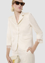 Valensole ecru satin linen jacket Off-white, Poppy TARA JARMON CH