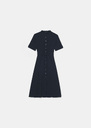 Ricochet midnight-blue fluid crepe dress Night TARA JARMON CH