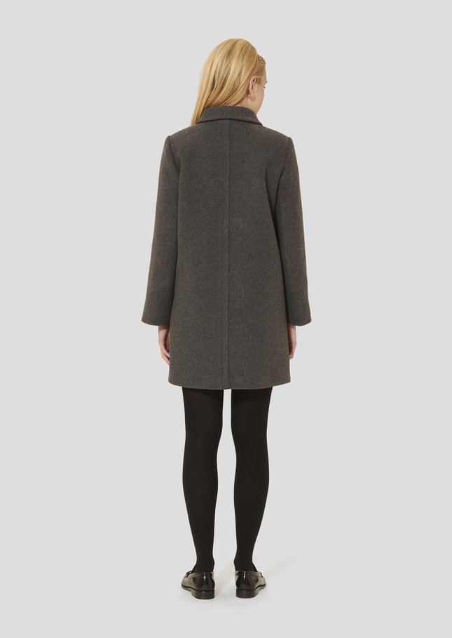 Grey wool coat Marceau Gray grey TARA JARMON CH
