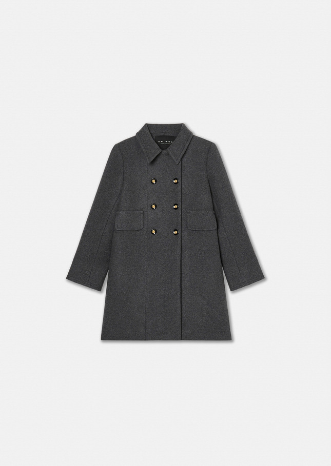 Grey wool coat Marceau Gray grey TARA JARMON CH