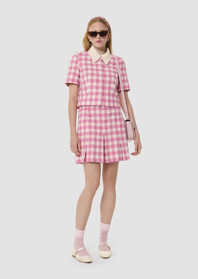Josef pink gingham skirt Bonbon TARA JARMON CH