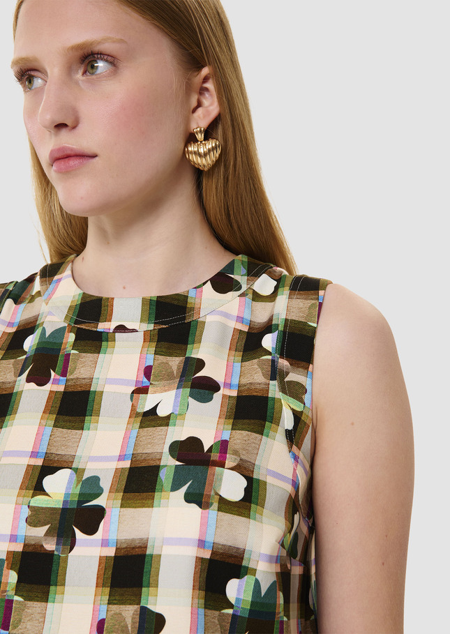 Tepee green top with trefle pattern Thym TARA JARMON CH