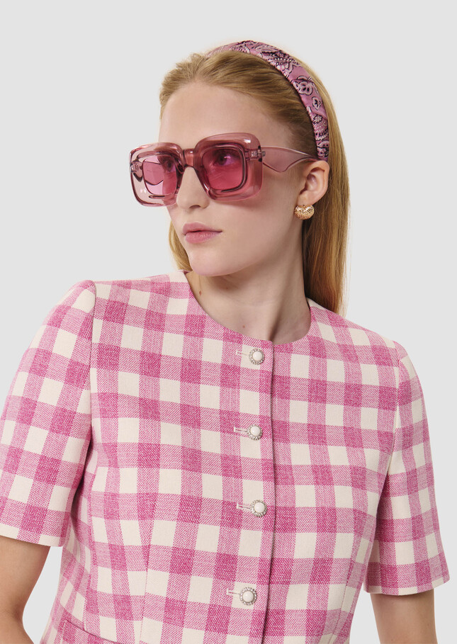 Vanita pink gingham jacket Bonbon TARA JARMON CH