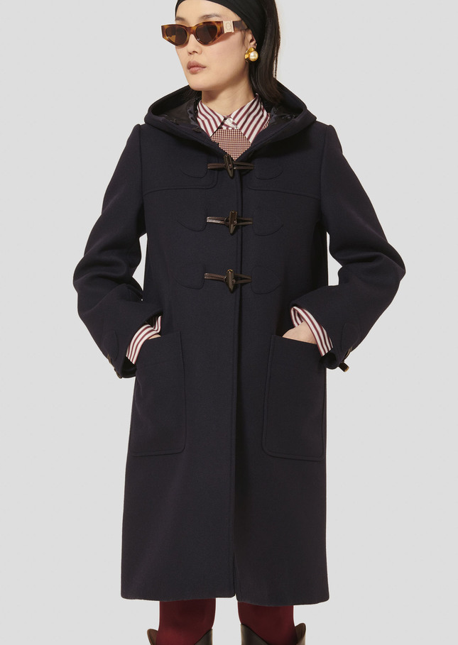 Midnight blue wool coat Manoela Night TARA JARMON CH