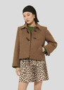 Beige caban coat Manoel Nut brown TARA JARMON CH