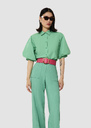 Calypso green poplin shirt Pistache TARA JARMON CH