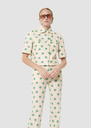 Christine ecru hearts print shirt Pistache TARA JARMON CH