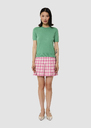 Pica green pants in merino wool Gray grey, Horizon, Pistache TARA JARMON CH