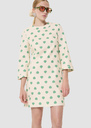 Rivanna ecru hearts print dress Pistache TARA JARMON CH