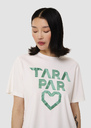 Trefle white double cotton T-shirt Pistache, Yellow TARA JARMON CH