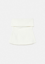 Tonnie ecru tailored canvas top Off-white, Poppy TARA JARMON CH