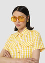 Taormina yellow gingham top Mimosa, Night TARA JARMON CH