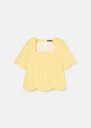 Timothee yellow gingham top Mimosa, Night TARA JARMON CH