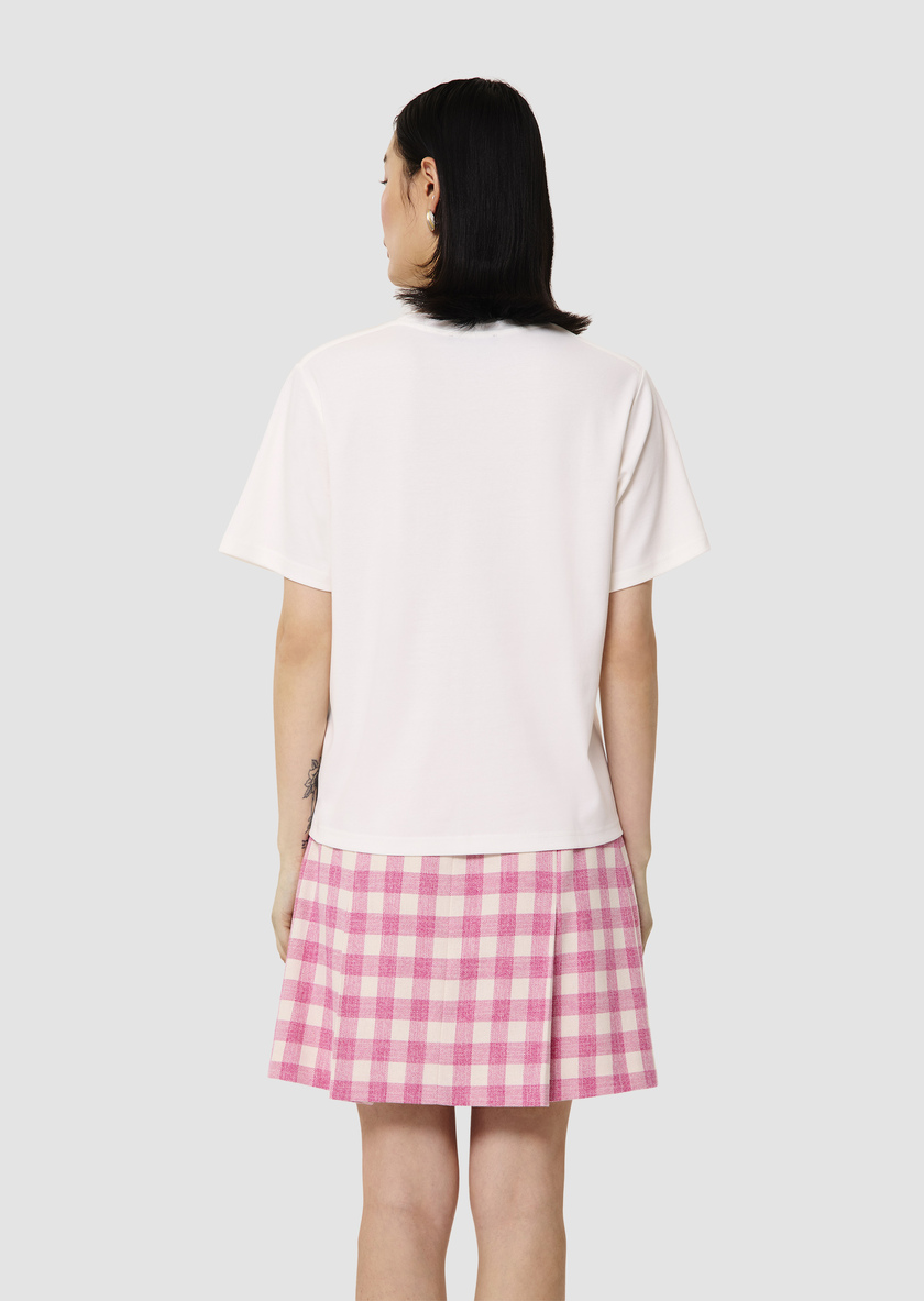 Trefle white double cotton T-shirt Pistache TARA JARMON CH