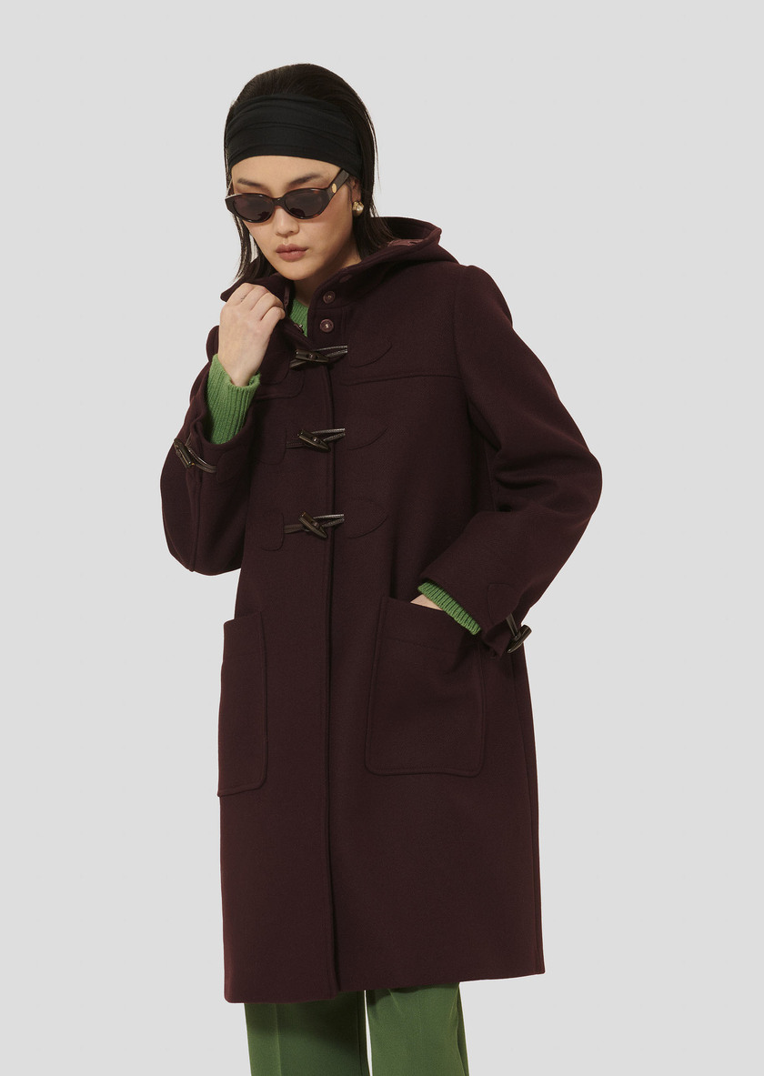 Burgundy wool coat Manoela Fig TARA JARMON CH