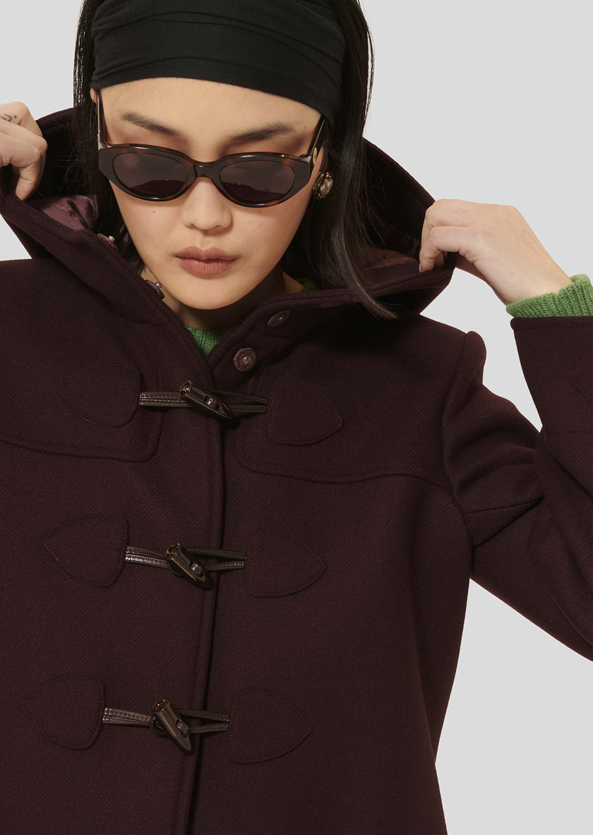 Burgundy wool coat Manoela Fig TARA JARMON CH