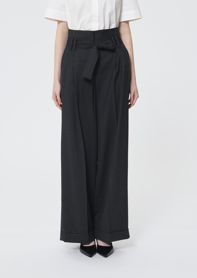 Pia Pants heather grey flannel Gray grey TARA JARMON CH