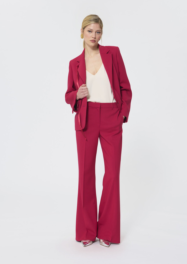 Patrice trousers red in cold wool Garnet TARA JARMON CH