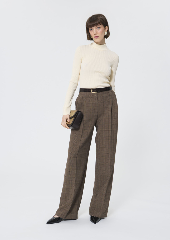 Prudie sweater ecru in extra-fine ribbed knit Off-white TARA JARMON CH
