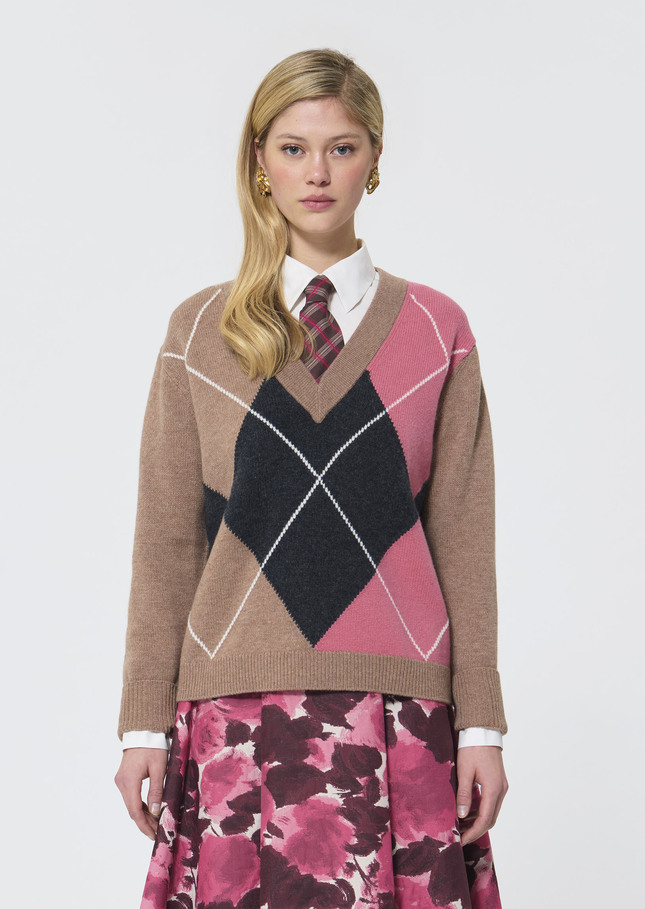 Primo Sweater taupe wool Taupe color TARA JARMON CH