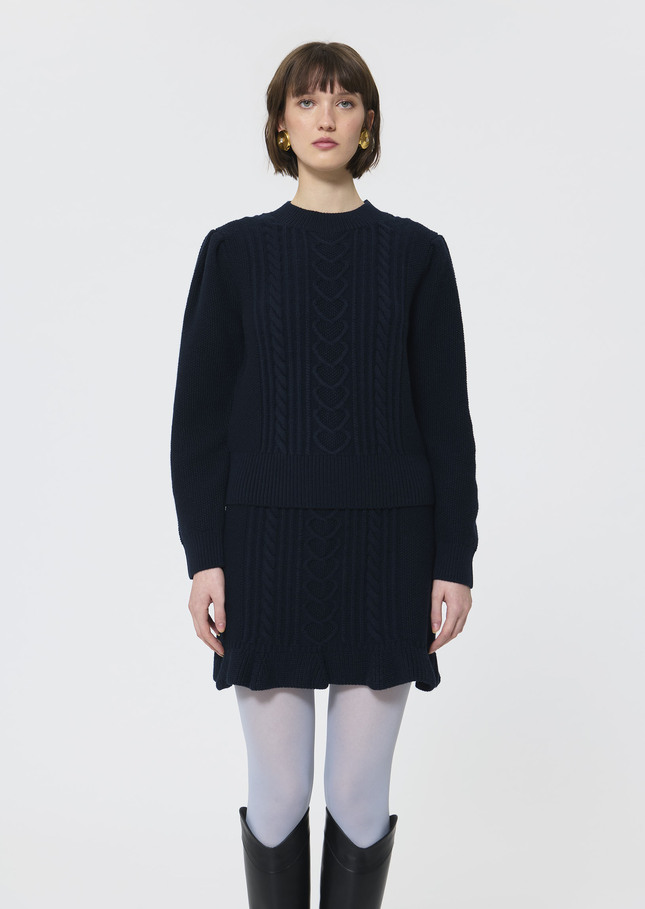 Pongo sweater midnight blue wool Night TARA JARMON CH