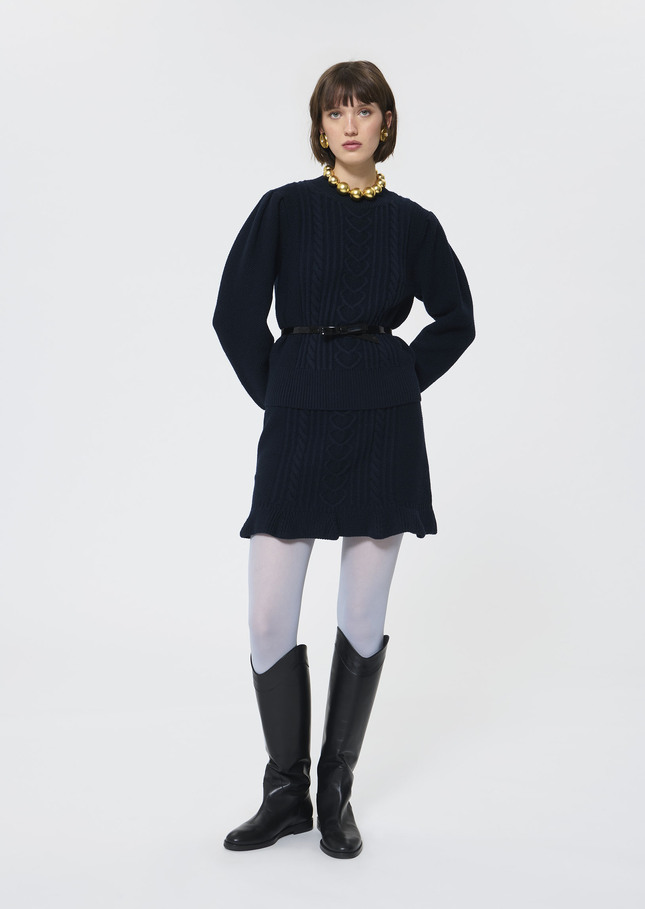 Pongo sweater midnight blue wool Night TARA JARMON CH