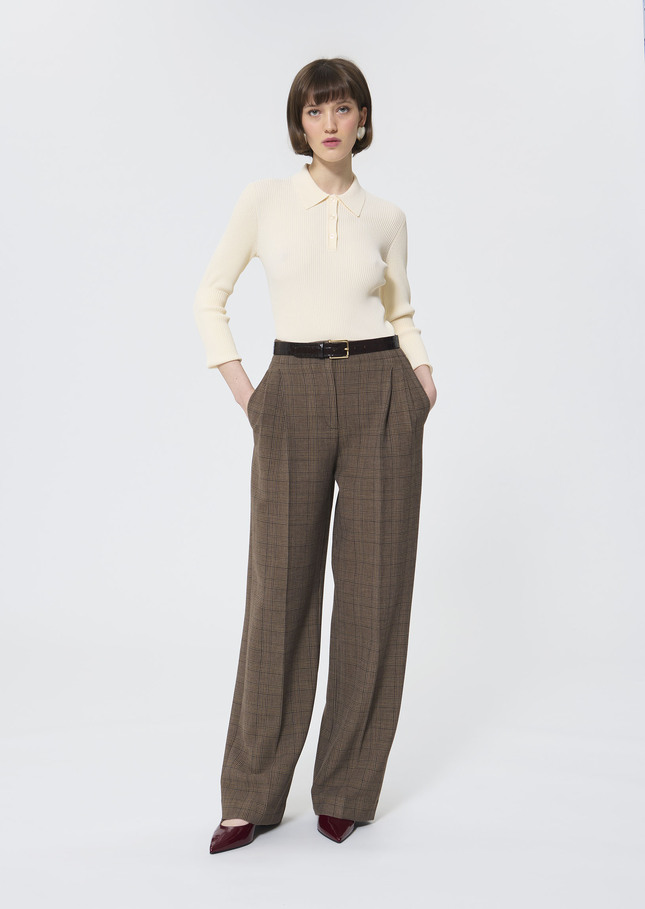 Priscilla Sweater ecru in extra-fine ribbed knit Off-white TARA JARMON CH