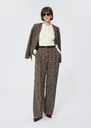 Parigi trousers beige Prince of Wales check Taupe color TARA JARMON CH