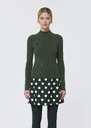 Prudie sweater extra-fine ribbed green knit Vert anglais TARA JARMON CH