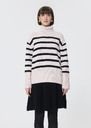 Pacome Sweater ecru with black stripes in wool Off-white TARA JARMON CH