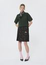 Pamelia Sweater green in compact merino wool Green TARA JARMON CH
