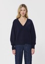Paz sweater midnight blue merino and alpaca wool Night TARA JARMON CH