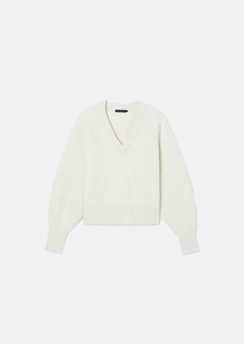 Paz sweater ecru in wool and alpaca Off-white TARA JARMON CH
