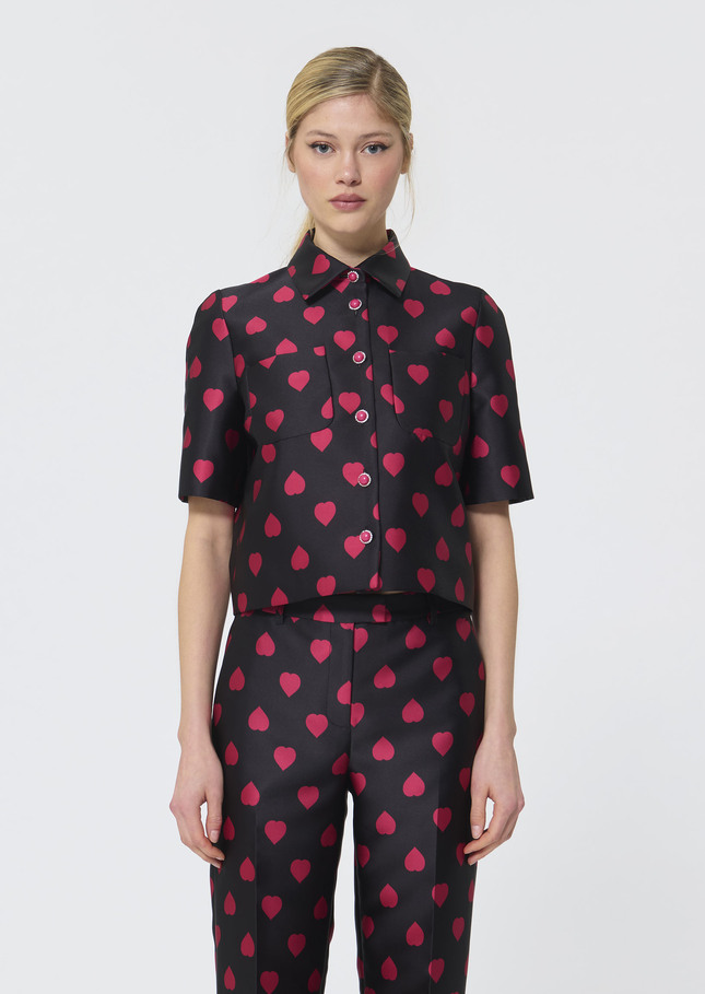 Carolane shirt black with heart print Black TARA JARMON CH