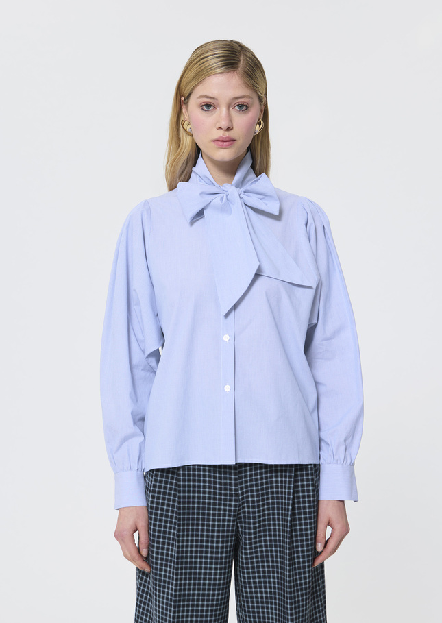 Candya shirt blue striped poplin Blue TARA JARMON CH