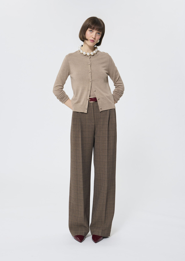 Ginno Vest beige wool Cafe au lait TARA JARMON CH