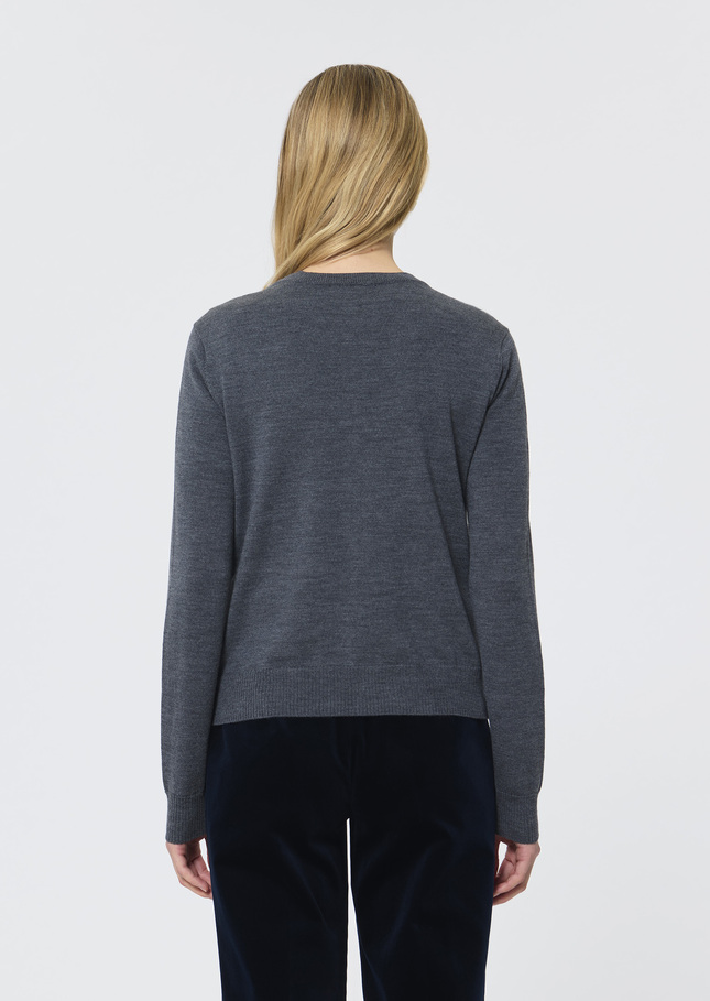 Ginno Vest heather grey merino wool Gray grey TARA JARMON CH