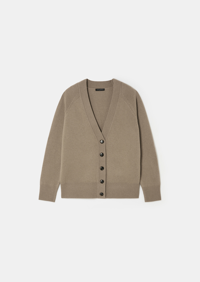 Grace Vest beige in merino and alpaca wool Taupe color TARA JARMON CH