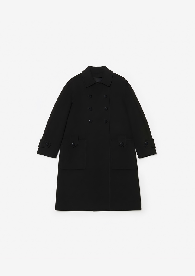 Maeline coat black double-sided wool Black TARA JARMON CH