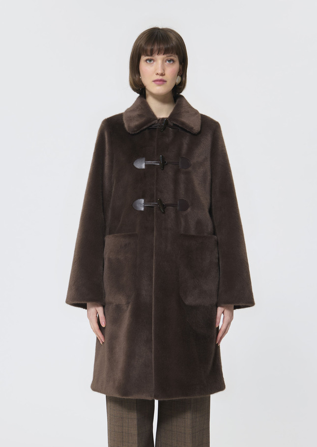 Maurizio Coat brown faux fur Chocolate TARA JARMON CH