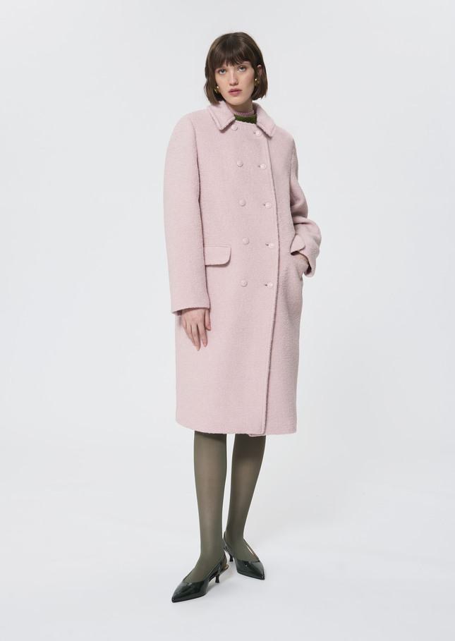 Marguerite Coat pink in bouclé wool Pink TARA JARMON CH