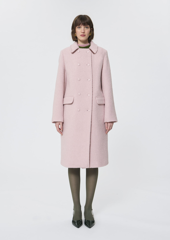 Marguerite Coat pink in bouclé wool Pink TARA JARMON CH