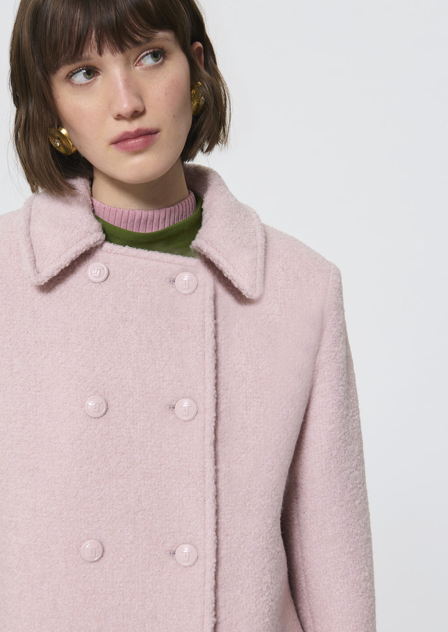 Marguerite Coat pink in bouclé wool Pink TARA JARMON CH