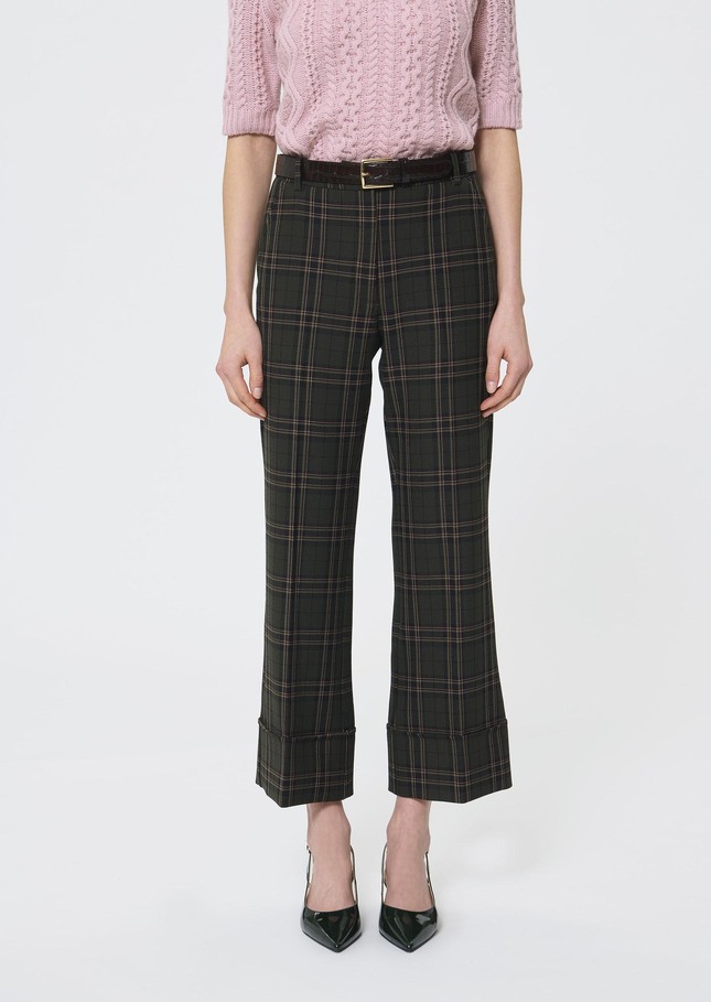 Pierre Pants green checkered Vert anglais TARA JARMON CH
