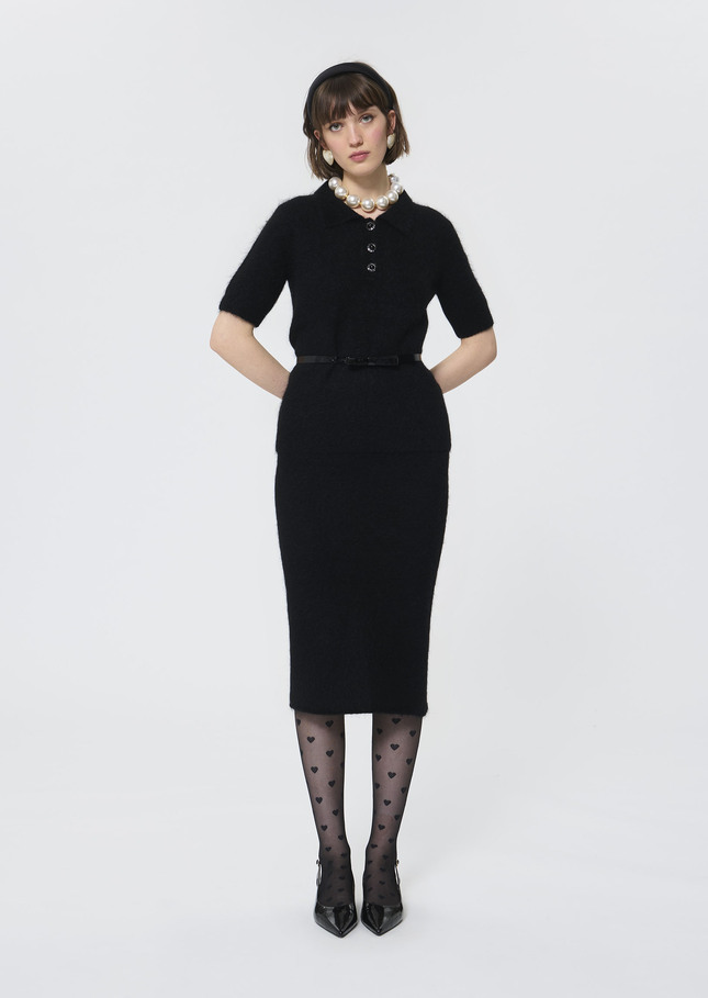 Paulino sweater black brushed alpaca Black TARA JARMON CH