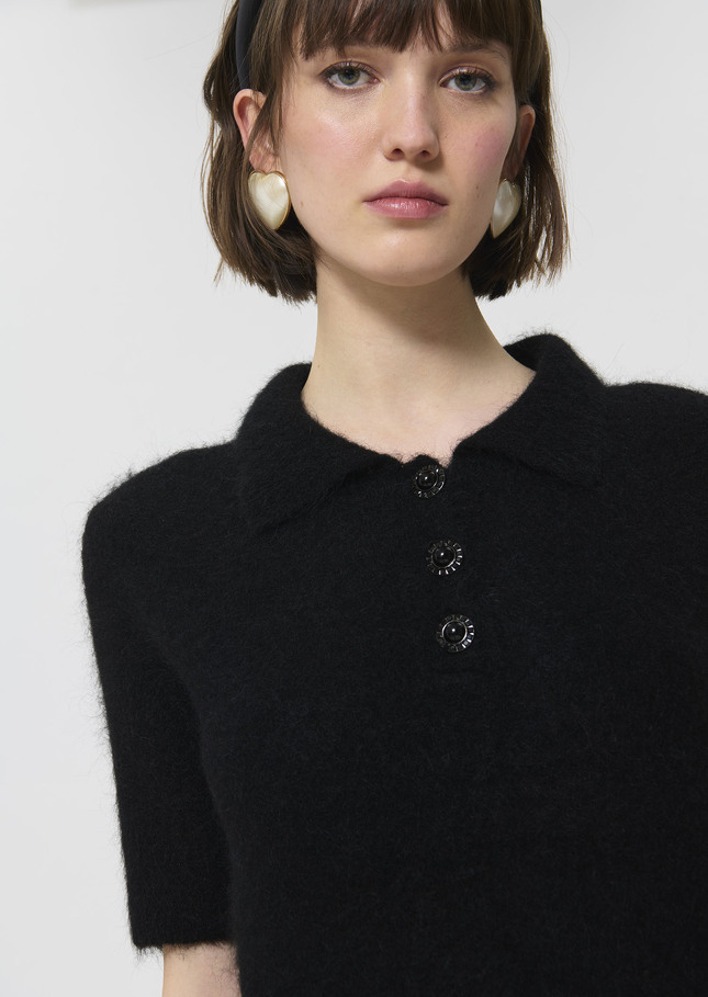 Paulino sweater black brushed alpaca Black TARA JARMON CH