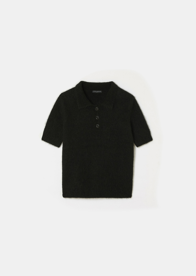 Paulino sweater black brushed alpaca Black TARA JARMON CH
